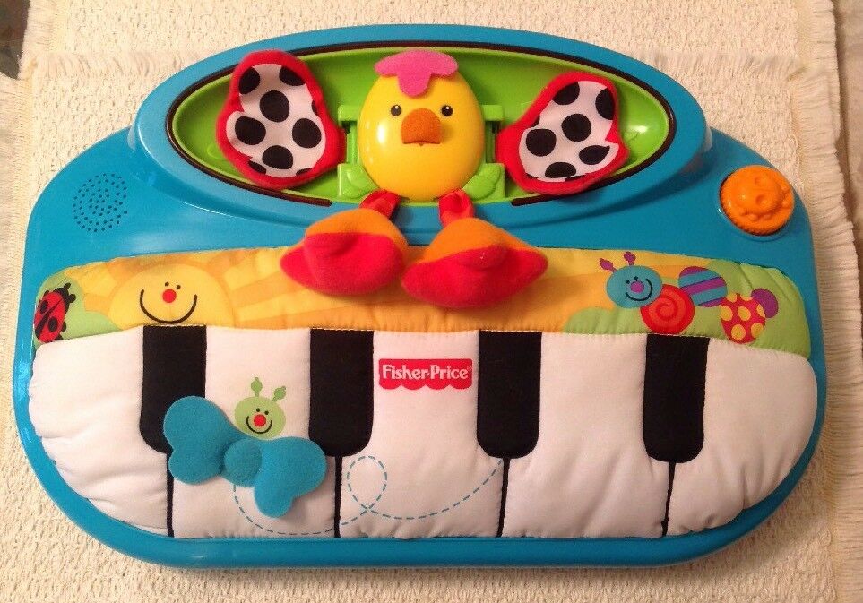 Fisher Price Crib Toy Piano Miracles & Milestones Peek A Boo Kick & Play Piano