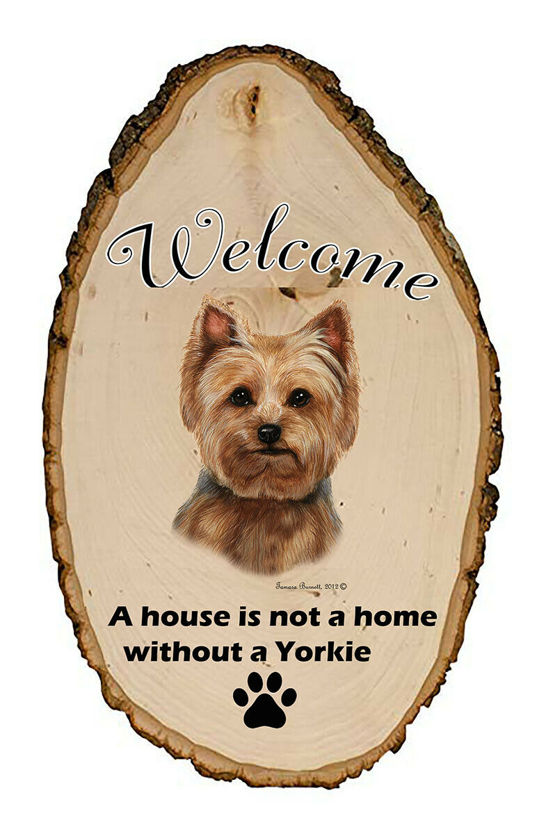 Outdoor Welcome Sign (tb) - Yorkie Yorkshire Terrier Puppy 51108