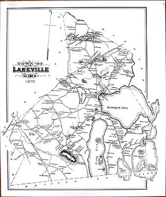 1879 Town Of Lakeville, Massachusetts Ma Mass Map - New Reprint