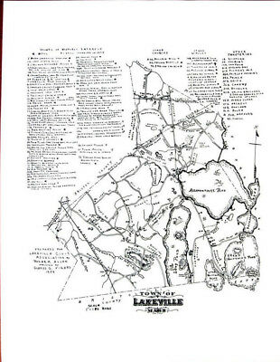 Lakeville, Ma Mass Massachusetts Points Of Historic Interest Map