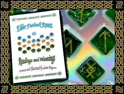 Enchanted Path Elder Futhark Runes Gift Set! Book, Square Stones Norse Gods Myth