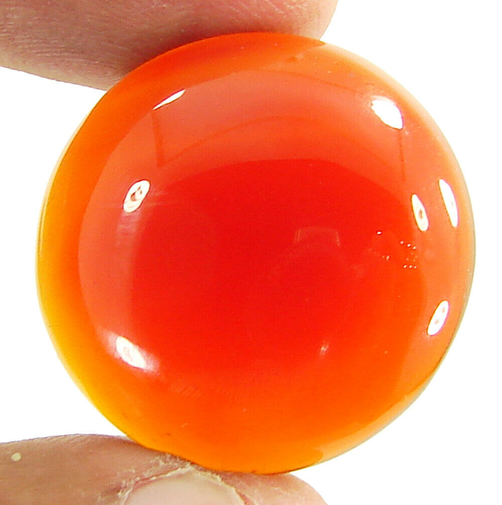 32.95 Ct Natural Orange Carnelian Loose Gemstone Cabochon Wire Wrap Stone- R3092