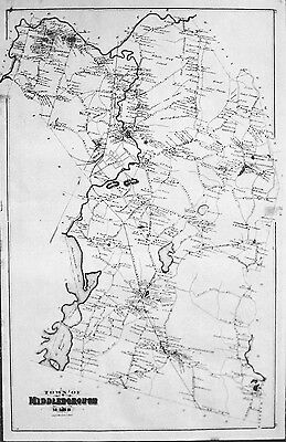 1879 Map Of Middleboro Massachusetts Middleborough Ma Mass Downtown Map Houses